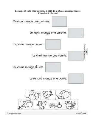 Jeux de lecture (10) / Lire des mots et des phrases simples