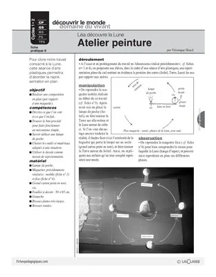 Léa découvre la Lune (6) / Atelier peinture