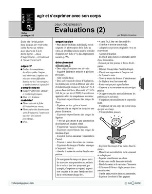 Jeux d'expression (10) / Evaluation (2)