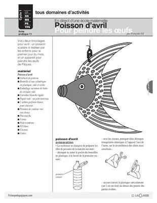 Poisson d'avril pour peindre les oeufs