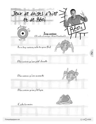 Jeux de doigts d'hier et de Rémi : Comptines 37 à 40