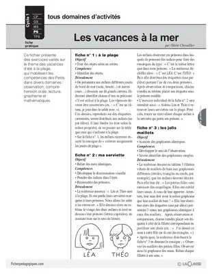 Les vacances à la mer
