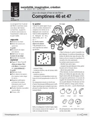 Jeux de doigts d'hier et de Rémi : Comptines 46 et 47