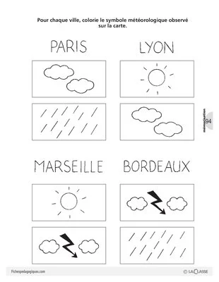 La journée de Léa : Léa regarde la météo