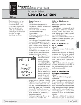 La journée de Léa : Léa regarde à la cantine
