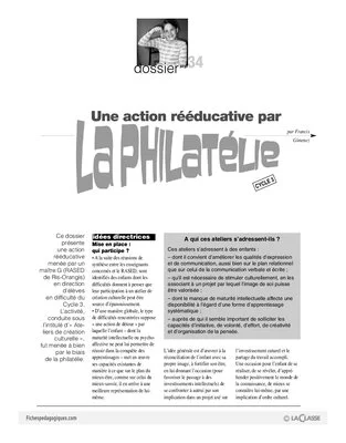 Une action rééducative par la philatélie