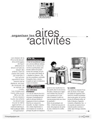 Organiser les aires d'activités