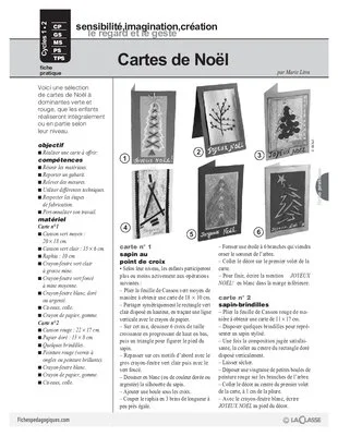 Cartes de Noël (Cycle 2)