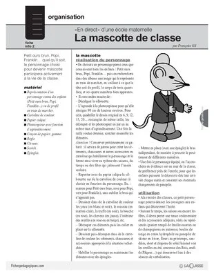 La mascotte de classe