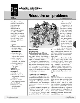 Résoudre un problème