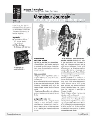 Monsieur Jourdain, le bourgeois gentilhomme (Cycle 3)