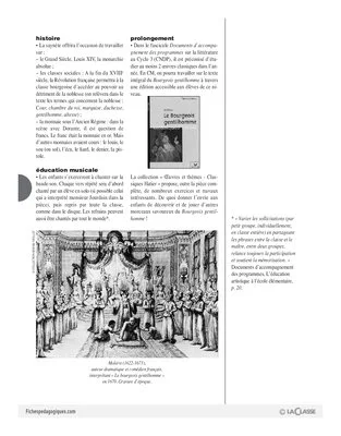 Monsieur Jourdain, le bourgeois gentilhomme (Cycle 3)