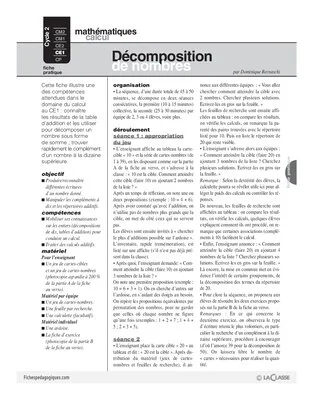 Décomposition de nombres