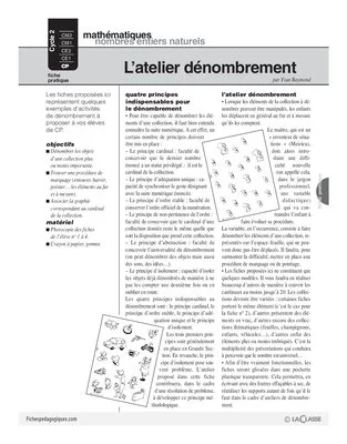 L'atelier dénombrement
