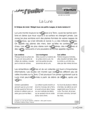 Ateliers de lecture / La Lune