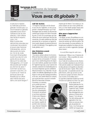 Vous avez dit globale?