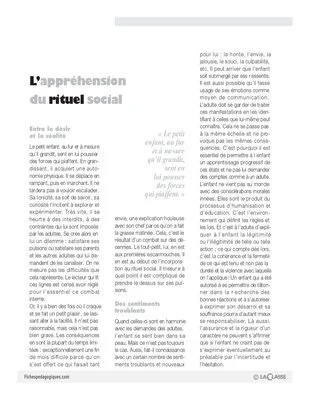 La petite enfance ou l'adulte en création