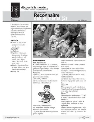 Alimentation : Reconnaître des aliments (2)