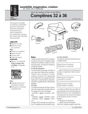Comptines 32 à 36