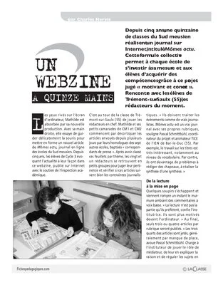 Créer un journal pour l'école