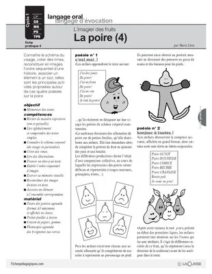 L'imagier des fruits : La poire (4)
