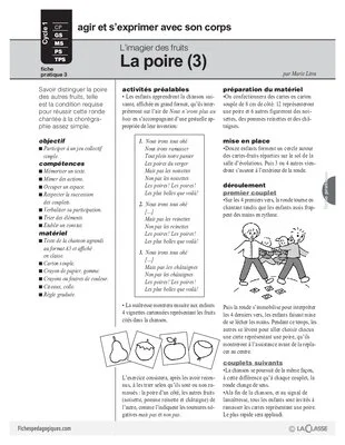 L'imagier des fruits : La poire (3)