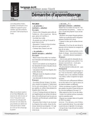 Démarche d'apprentissage naturel de la lecture (3)