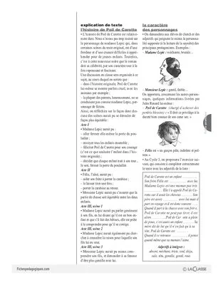 L'histoire de Poil de Carotte (Théâtre) (Cycle 3)