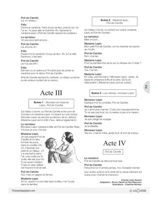 L'histoire de Poil de Carotte (Théâtre) (Cycle 2)
