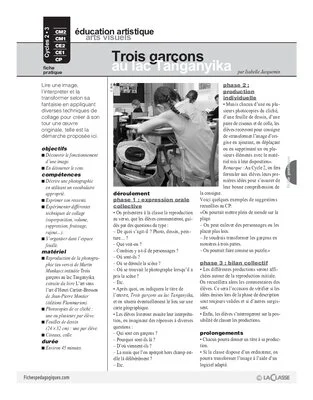 Trois garçons au lac Tanganyika (Cycle 2)