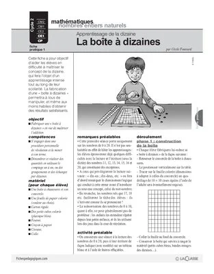 Apprentissage de la dizaine / La boîte à dizaines