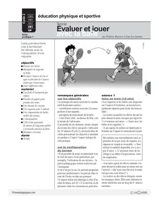 Tennis (1) / Evaluer et jouer avec la balle