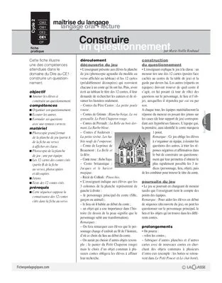Construire un questionnement