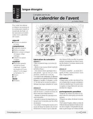 Le calendrier de l'avent / L'anglais par le jeu