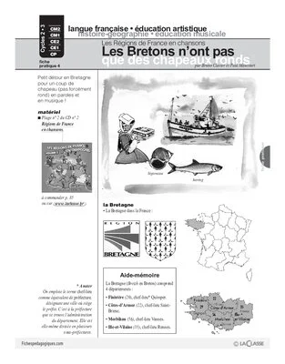 Les régions de France en chansons / Les Bretons n'ont pas que des chapeaux ronds (Cycle 2)
