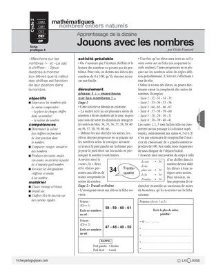 Apprentissage de la dizaine / Jouons avec les nombres