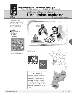 Les régions de France en chansons / L'Aquitaine, capitaine (Cycle 2)
