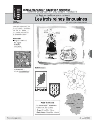 Les régions de France en chansons / Les trois reines limousines (Cycle 2)