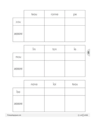 Tableaux de mots