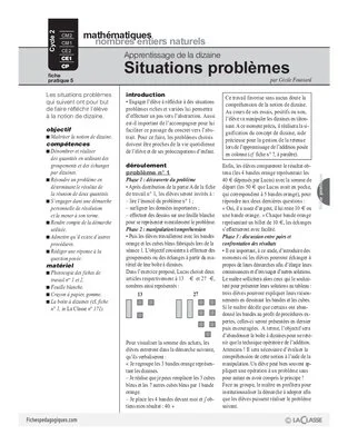Apprentissage de la dizaine / Situations problèmes