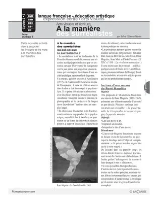 Arts visuels et écriture (5) / A la manière des surréalistes (Cycle 3)
