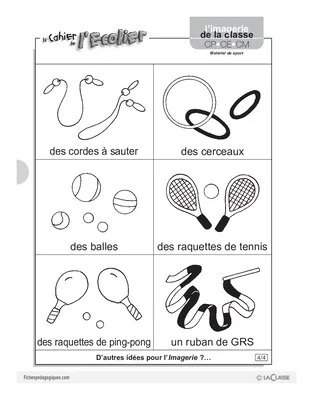 Imagerie: le matériel de sport