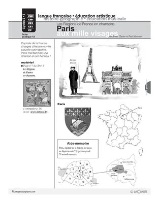 Les régions de France en chansons / Paris aux mille visages (Cycle 2)