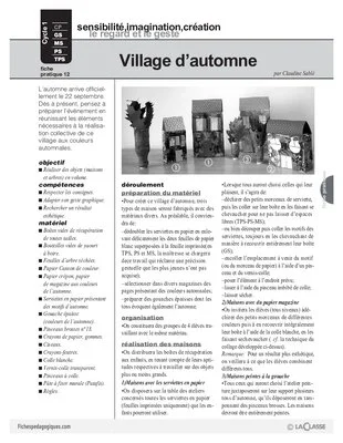 Bricolages de saison : Village d'automne