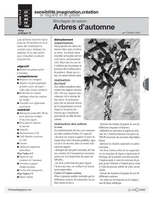 Bricolages de saison : Arbres d'automne (Cycle 2)