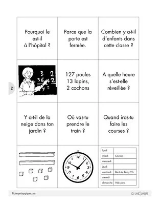 Quelle est la question ? Quelle est la réponse ?