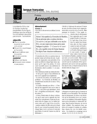 Poésie (2) / Acrostiche