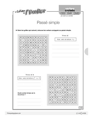Passé simple (1) / Verbes croisés