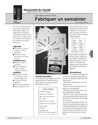 Léa découvre la Terre (5) / Fabriquer un semainier
