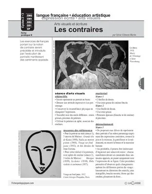 Arts visuels et écriture (9) / Les contraires (Cycle 2)
